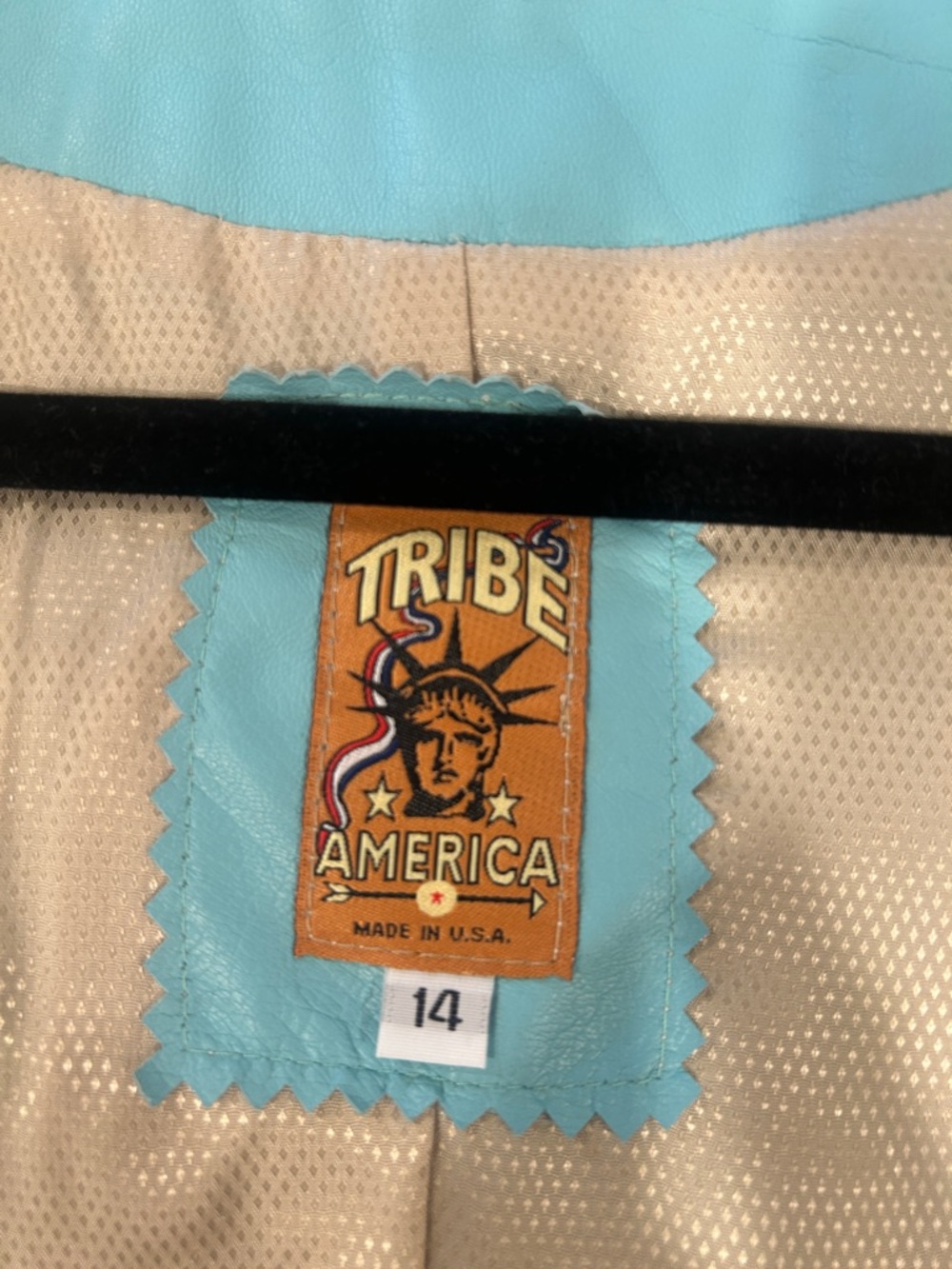Turquoise Fringe Leather Vest by Tribe - Picture 6 of 7